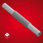 Złączka Elastyczna (ZCL) PVC-U Szara 16 - 5 sztuk (25 kpl./op)