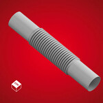 Złączka Elastyczna (ZCL) PVC-U Szara 25 - 5 sztuk (13 kpl./op)