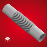 Złączka Elastyczna (ZCL) PVC-U Szara 32 - 5 sztuk (8 kpl./op)