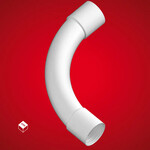 Złączka kątowa sztywna (ZKS) PVC-U Biała 40 (1 szt/op.)