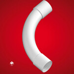 Złączka kątowa sztywna (ZKS) PVC-U Biała 50 (1 szt/op.)