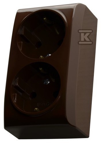 Tomada dupla com terra schuko, N/T - GN-2BS/24
