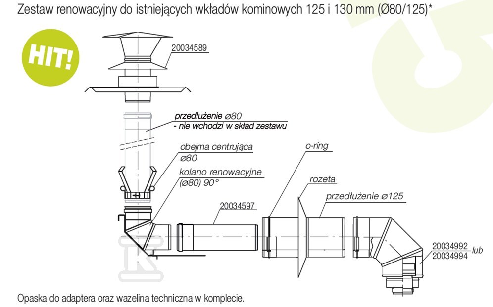 Zestaw renowacyjny w szacht kominowy - 27008427