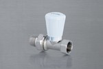 Supply radiator valve straight ACTIV PLUS nickel plated 1/2"