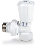 Angle supply radiator valve ACTIV plus 1/2" white