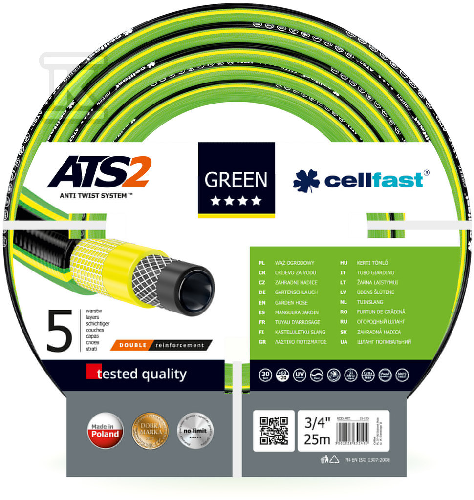 Wąż ogrodowy GREEN ATS2 3/4" 25mb - 15-120