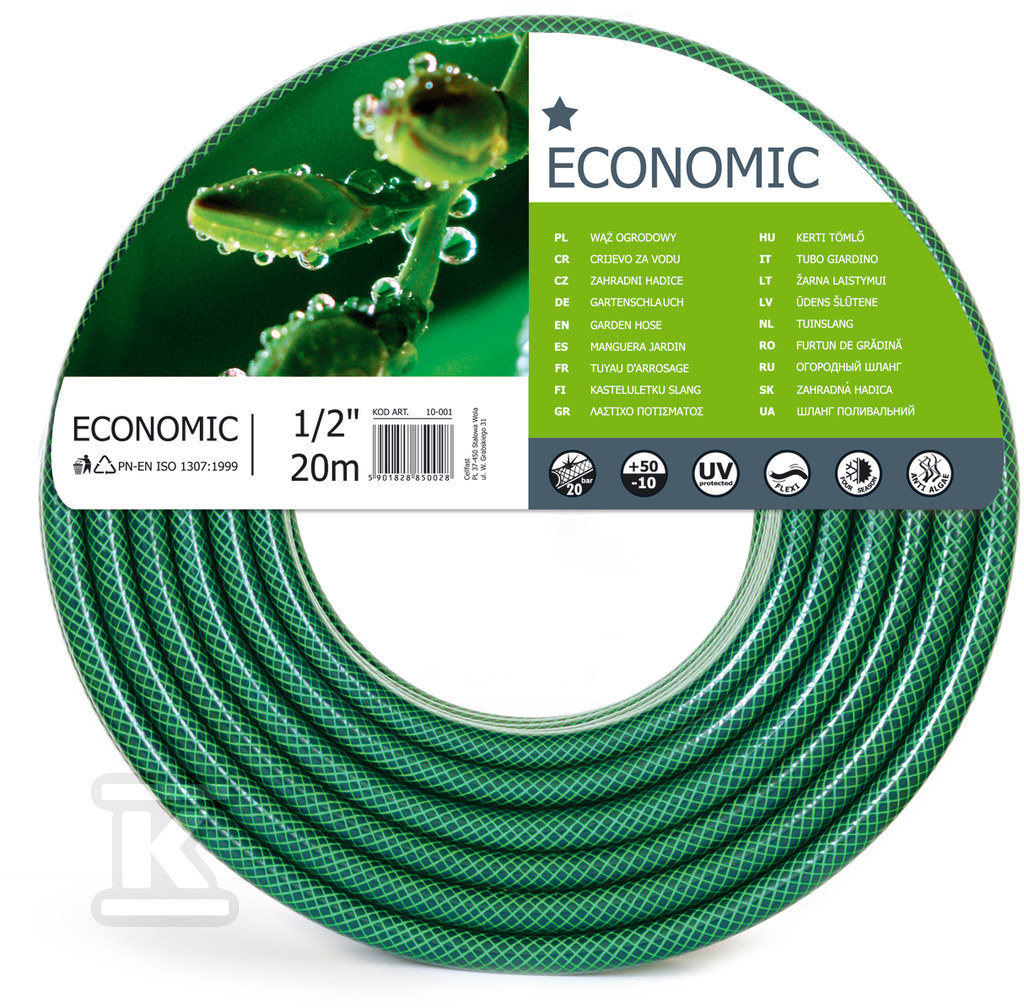 Garden hose ECONOMIC 1/2" 20mb - 10-001