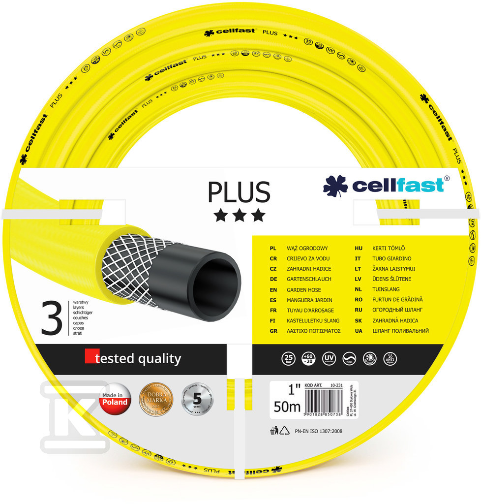 Furtun de grădină PLUS 1" 50m - 10-231