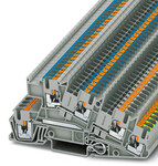 Złączka instalacyjna PE Push-in 400 V 24 A, 3-piętrowa, 2,5 mm2, szara