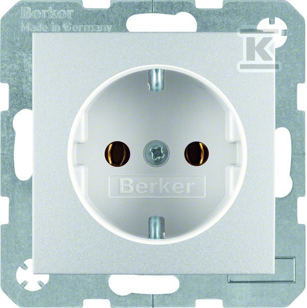 SCHUKO socket outlet alu B.1/B.7 Glas - 47431404