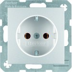 SCHUKO socket outlet alu B.1/B.7 Glas