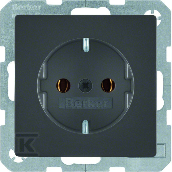 Gniazdo SCHUKO kompletne, antracyt - 47436086
