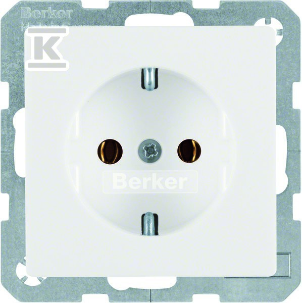 Gniazdo SCHUKO kompletne biały, - 47436089