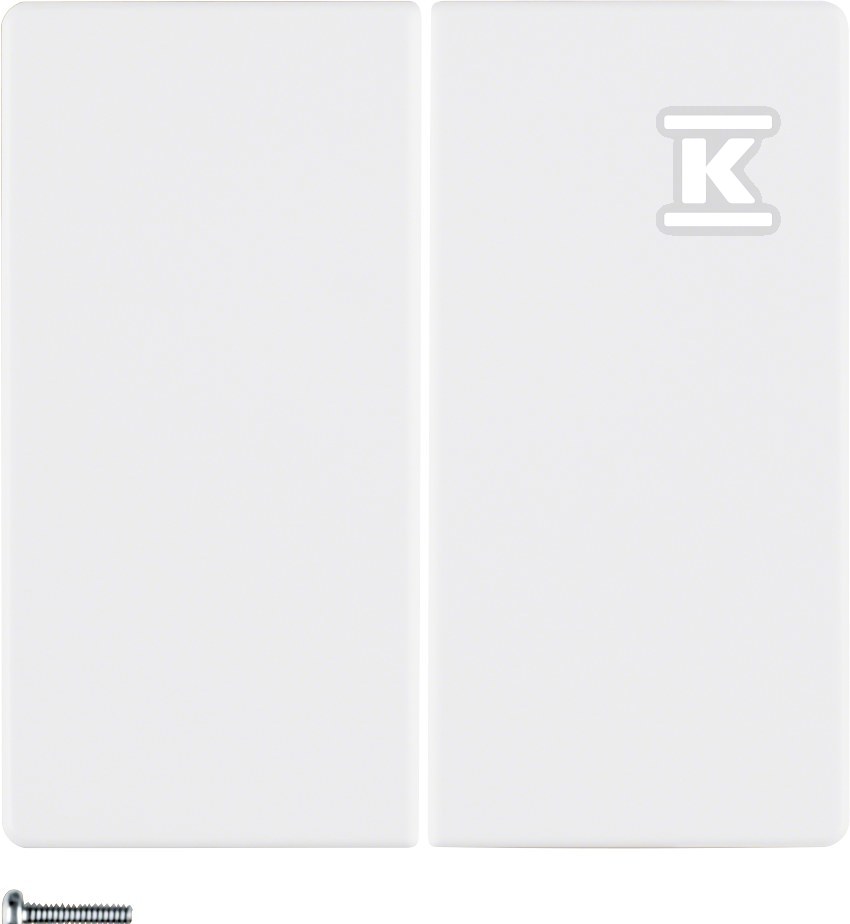 Przycisk 2-krotny biały, aksamit, - 85146129
