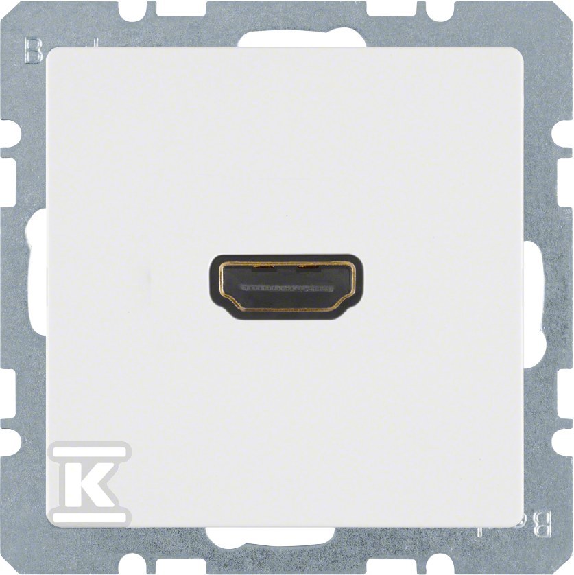 Gniazdo HDMI z przyłączem 90° biały, - 3315436089