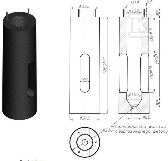 Concrete foundation B-40 - 311140