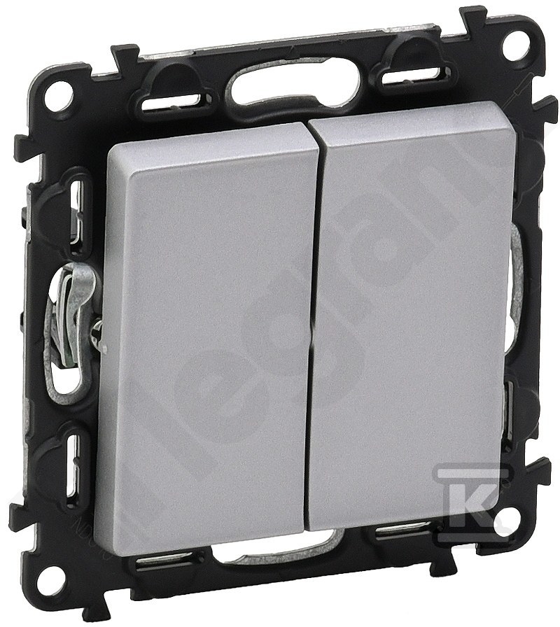 Double button to switch NO/NC aluminum - 752318