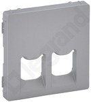 Placa priza VALENA LIFE 2XRJ45 din aluminiu