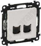 2 x RJ 11 white socket VALENA LIFE