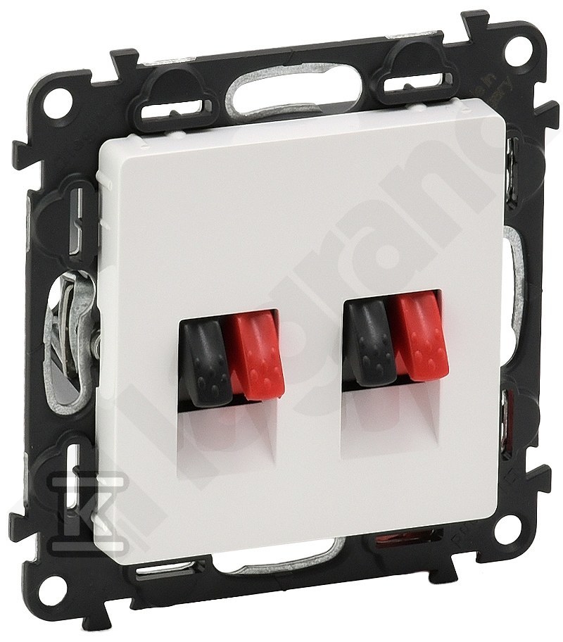 Double white speaker socket VALENA LIFE - 753178