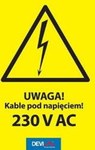 Warning sticker "Live cables"