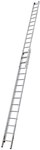 STABILO two-part sliding ladder with 2x15 rungs