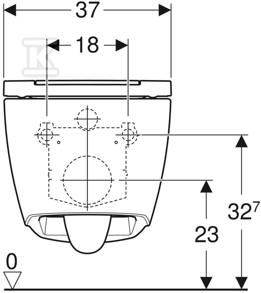 Wisząca miska WC ONE, TurboFlush, z - 500.201.01.1