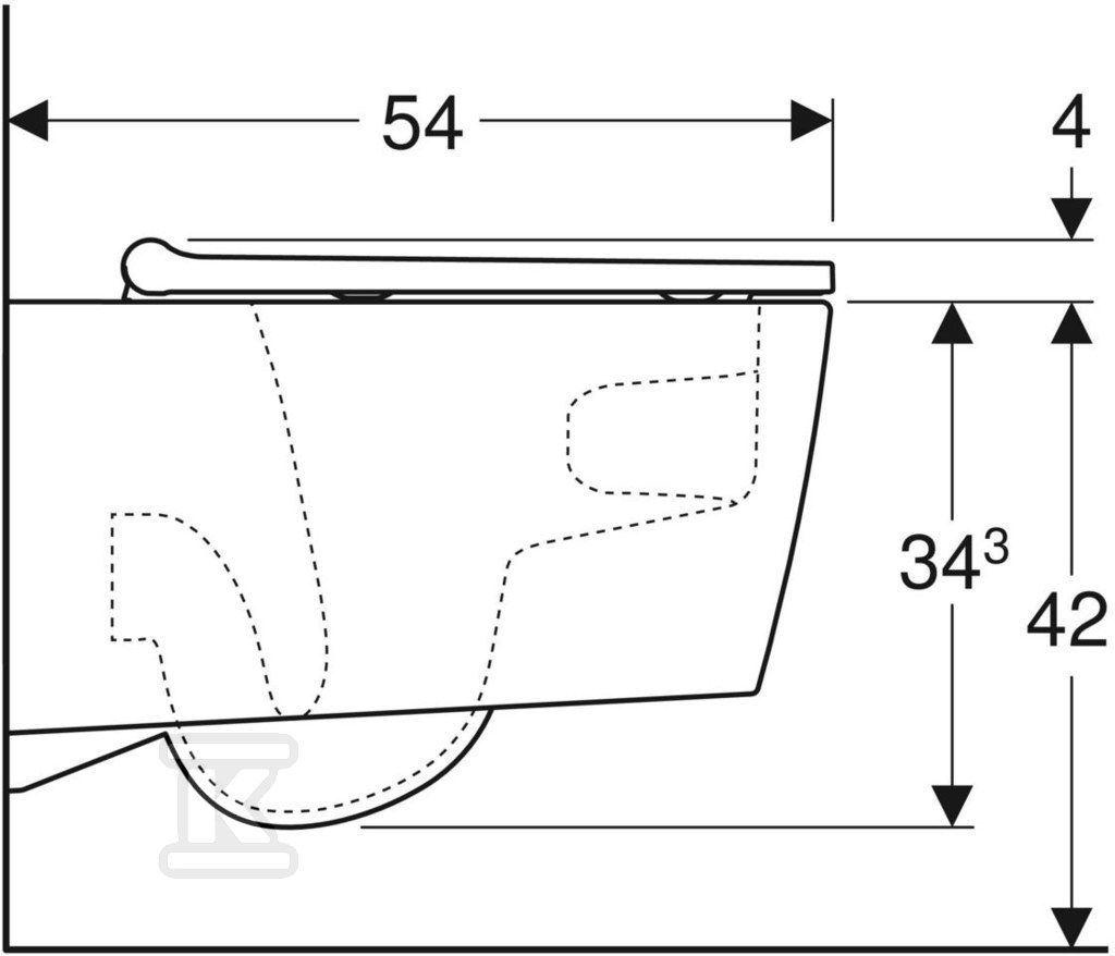 Hanging toilet bowl Geberit ONE, - 500.202.01.1