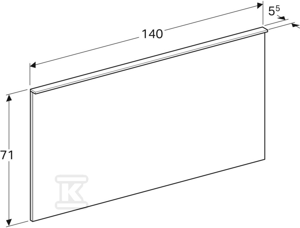 Lustro Xeno2 z podświetleniem 140 cm - 500.203.00.1