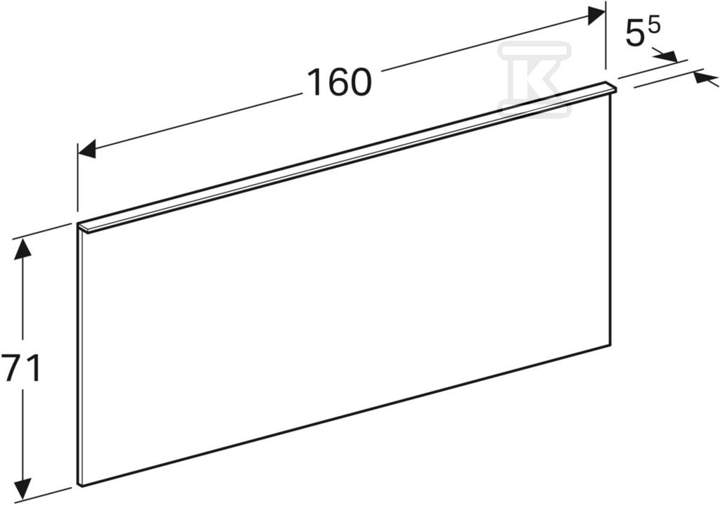 Lustro Xeno2 z podświetleniem 160 cm - 500.204.00.1