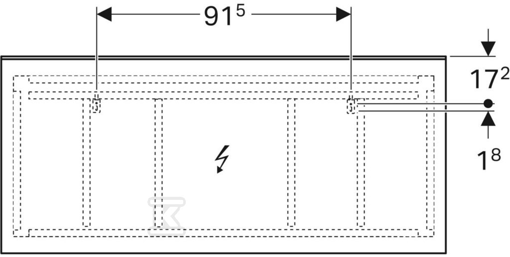 Lustro Xeno2 z podświetleniem 160 cm - 500.204.00.1