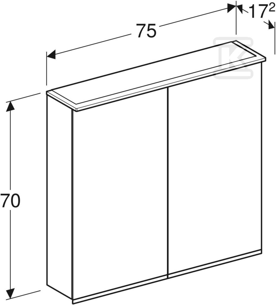 Option Plus B75 zrcadlová skříňka s - 500.206.00.1