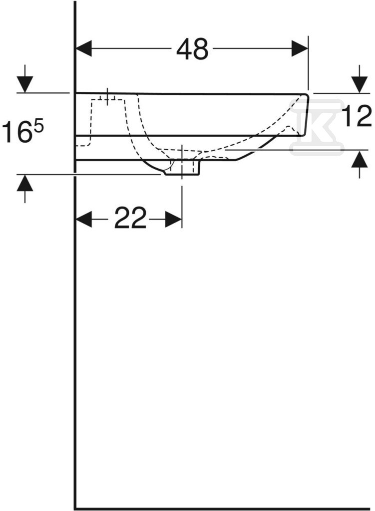 Smyle Square Umywalka podwójna, B120cm, - 500.223.01.1