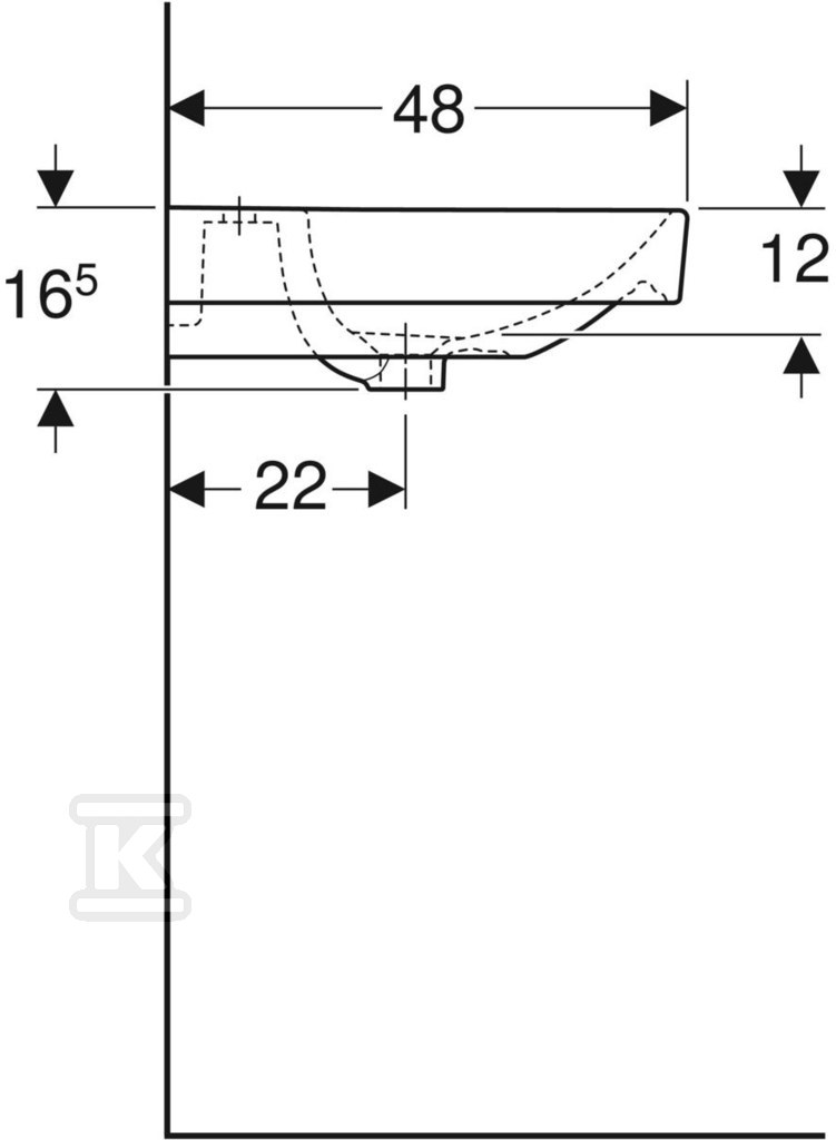 Smyle Square Umywalka podwójna, B120cm, - 500.223.01.8