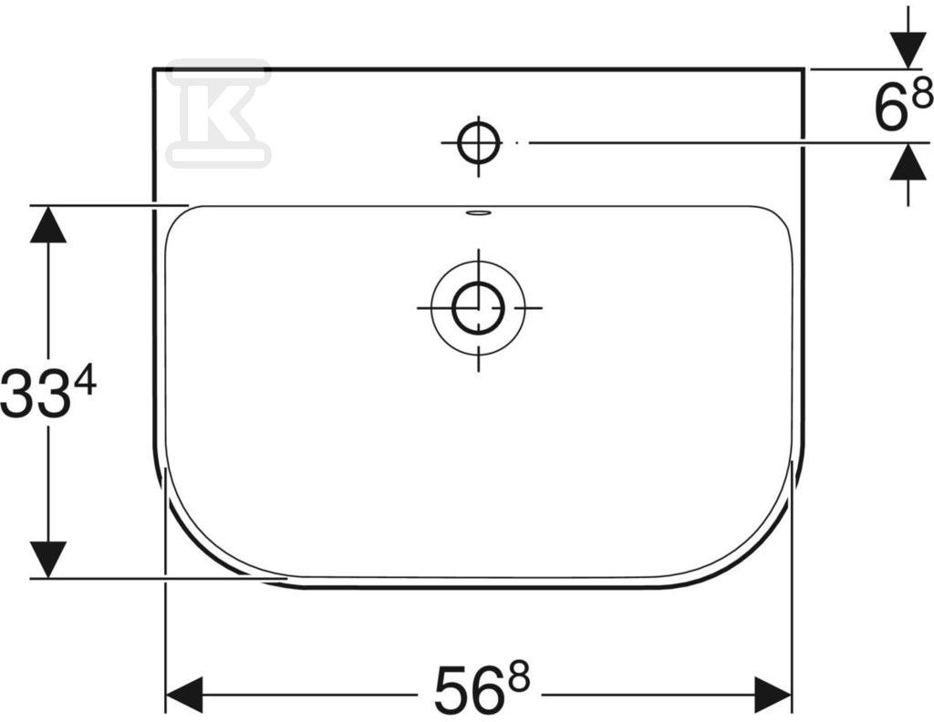 Smyle umyvadlo, B60 cm, V16,5 cm, T48 - 500.228.01.8