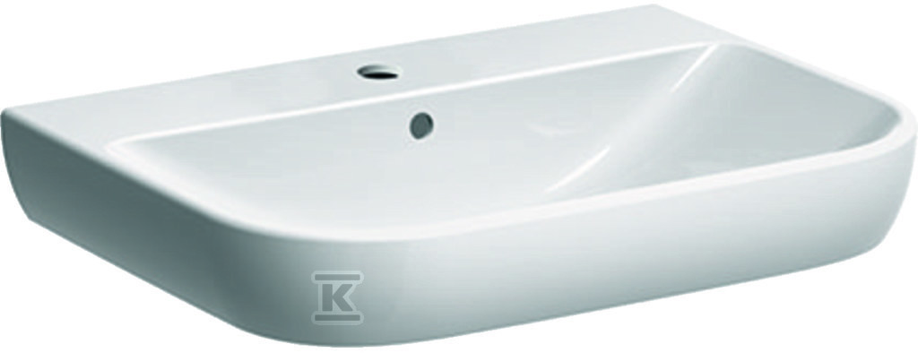 Smyle washbasin, W65 cm, H17 cm, T48 - 500.230.01.1