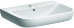 Smyle washbasin, B65 cm, H17 cm, T48 cm, with overflow, with tap hole, KeraTect