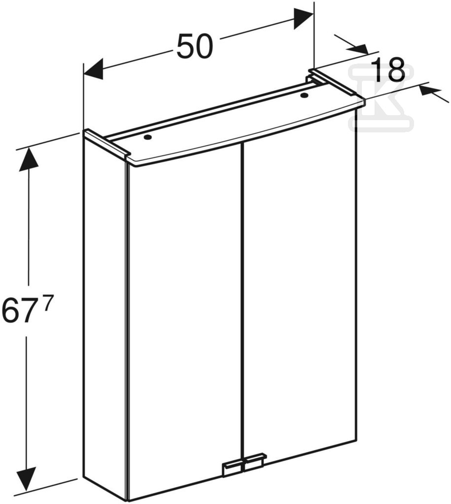 Opcija Basic B50 orman sa ogledalom, sa - 500.257.00.1