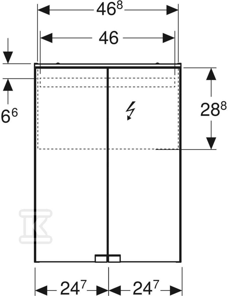 Opcija Basic B50 orman sa ogledalom, sa - 500.257.00.1