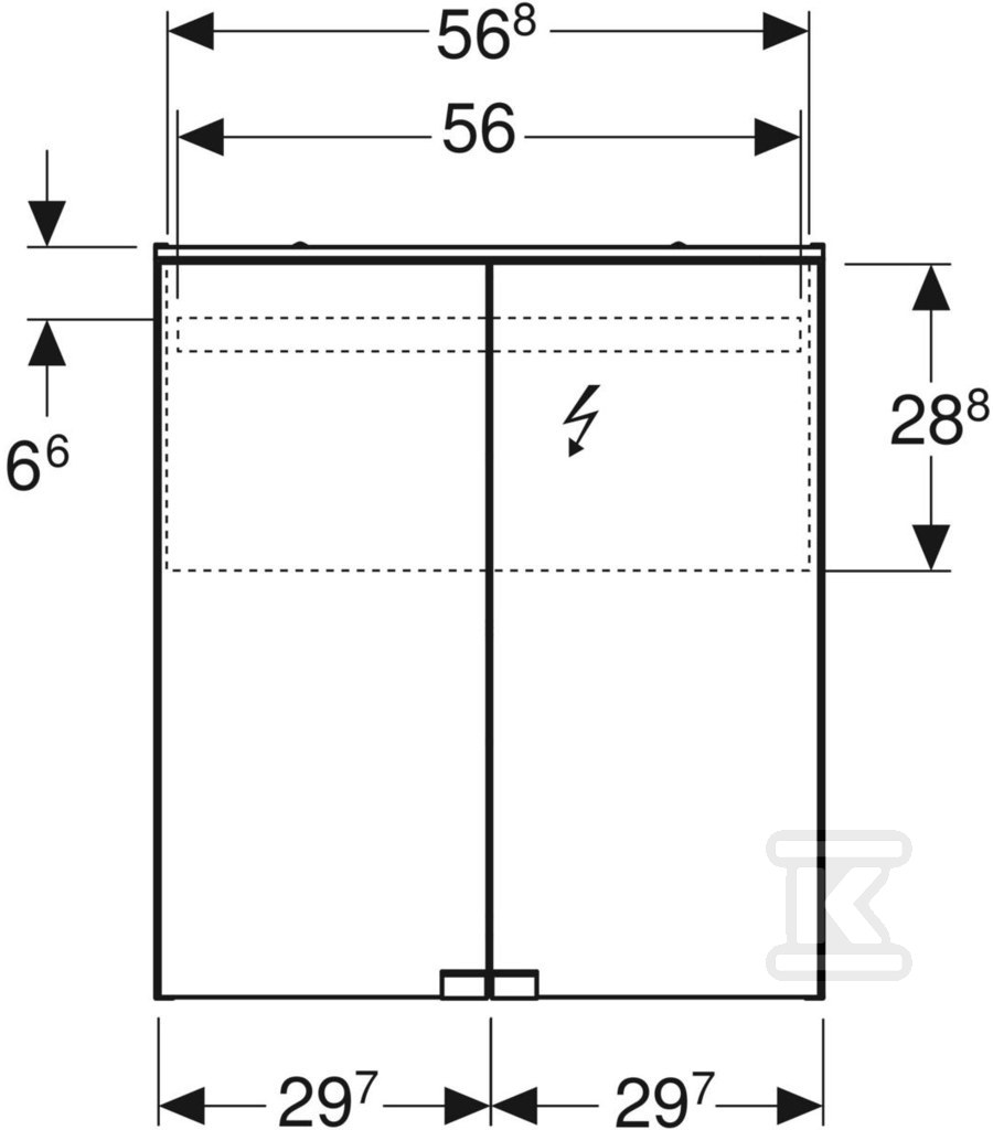 Možnost Basic B60 zrcadlová skříňka s - 500.273.00.1