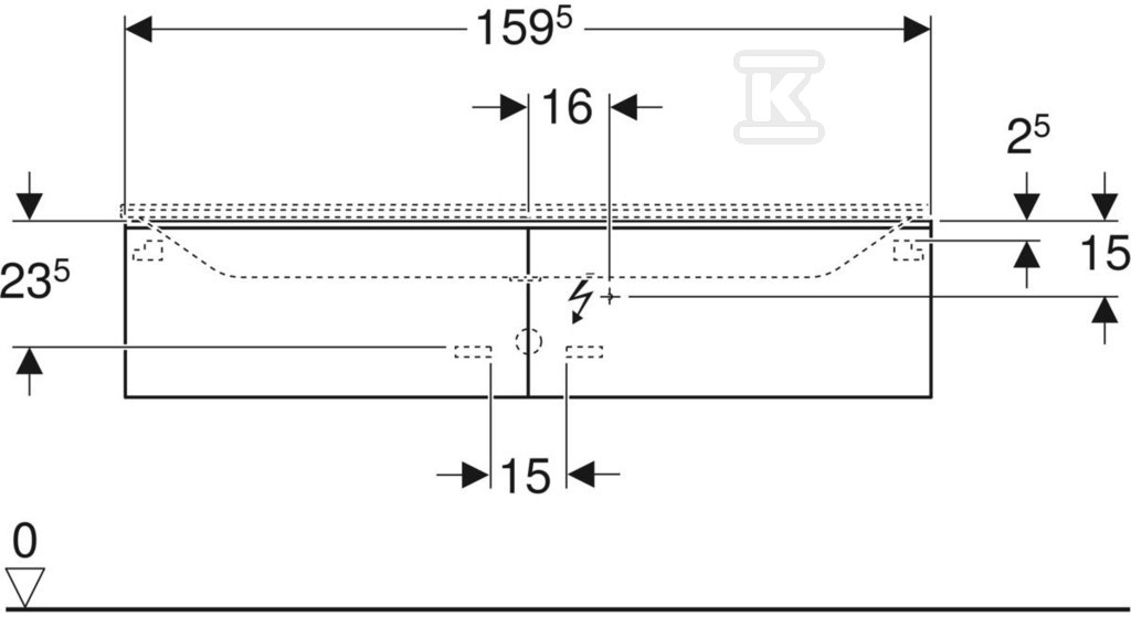 Szafka Xeno2 pod umywalkę 160 cm, 2 - 500.346.00.1