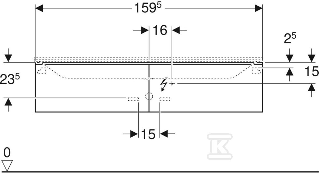 Szafka Xeno2 pod umywalkę 160 cm, 2 - 500.346.01.1