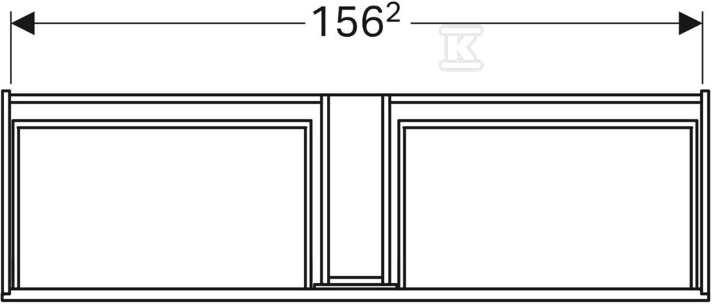 Szafka Xeno2 pod umywalkę 160 cm, 2 - 500.346.01.1