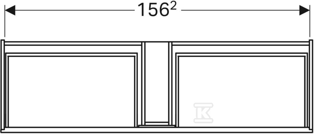 Szafka Xeno2 pod umywalkę 160 cm, 2 - 500.346.43.1