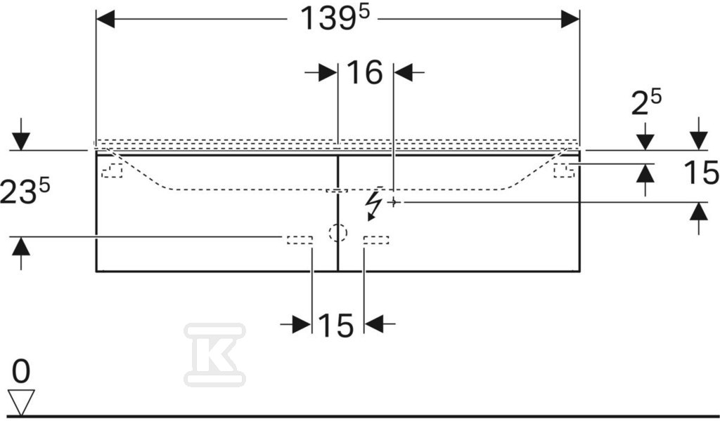 Szafka Xeno2 pod umywalkę 140 cm, 2 - 500.347.00.1