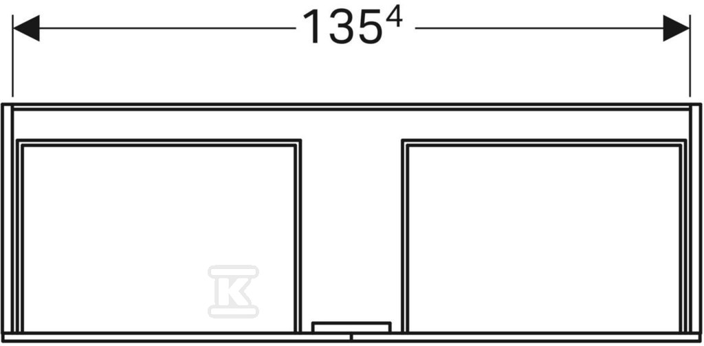 Szafka Xeno2 pod umywalkę 140 cm, 2 - 500.347.00.1