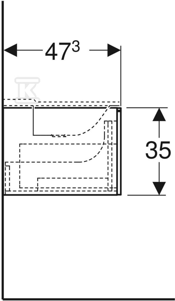 Szafka Xeno2 pod umywalkę 140 cm, 2 - 500.348.00.1