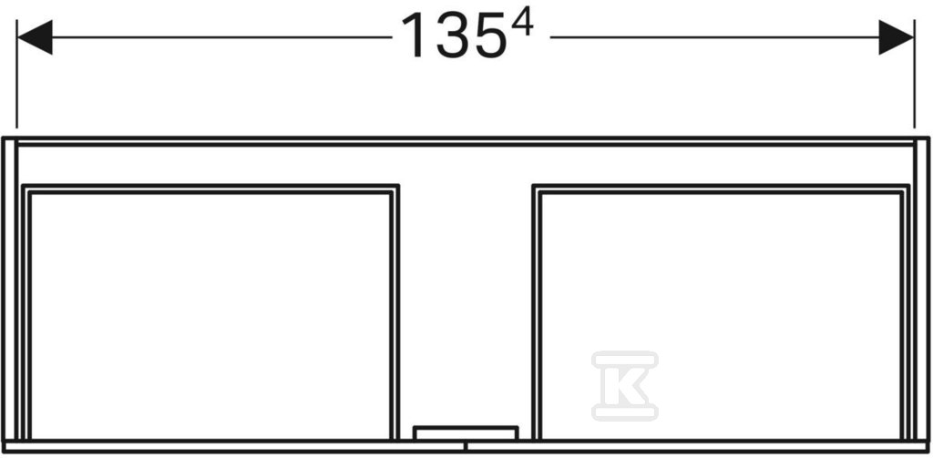 Szafka Xeno2 pod umywalkę 140 cm, 2 - 500.348.00.1