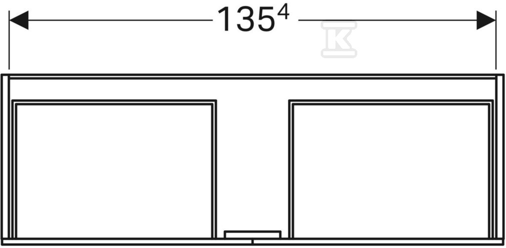 Umyvadlová skříňka Xeno2 140 cm, 2 - 500.348.43.1