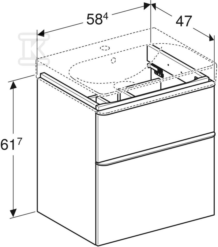 Smyle Square Szafka pod umywalkę, - 500.352.JR.1